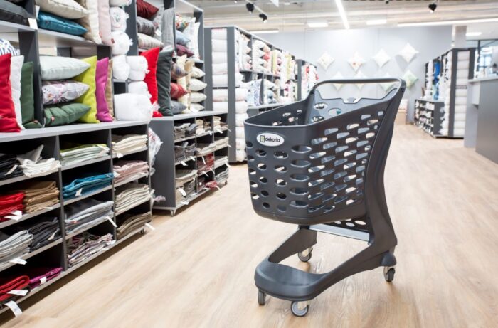 Wózek sklepowy plastikowy Rabtrolley MINI 80L Eko Color - obrazek 4