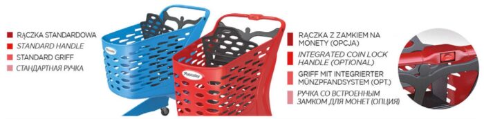 Wózek sklepowy plastikowy Rabtrolley MINI 80L Eko Color - obrazek 7