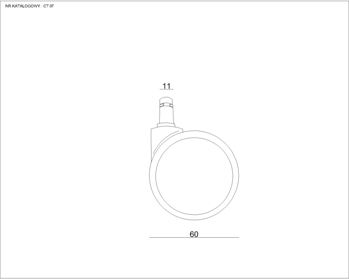 KÓŁKA NYLONOWE CT60-272 UNIQUE