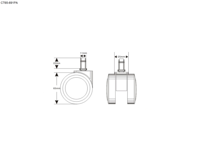 KÓŁKA NYLONOWE CT65-691PA UNIQUE