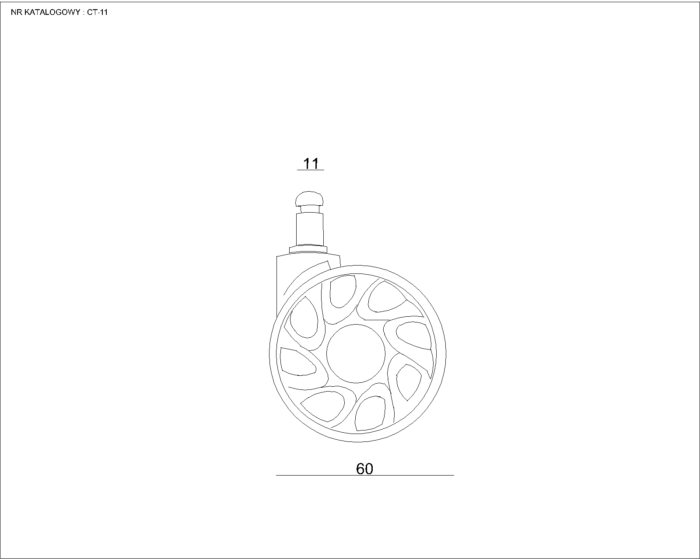 KÓŁKA NYLONOWE CT60-252 UNIQUE
