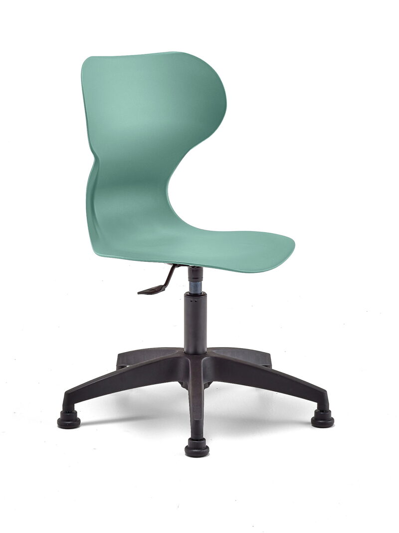 Krzesło BRIAN, z regulacją wysokości, na ślizgaczach, zielony