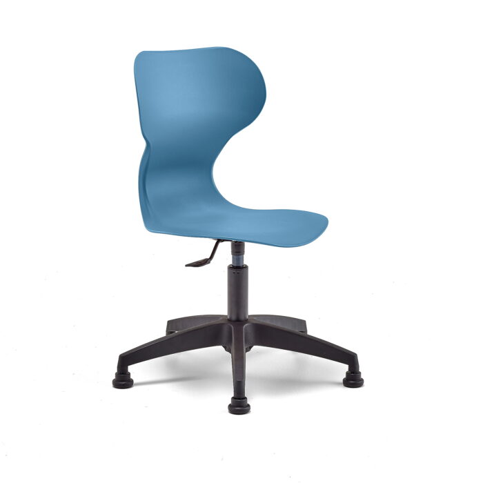 Krzesło BRIAN, z regulacją wysokości, na ślizgaczach, niebieski