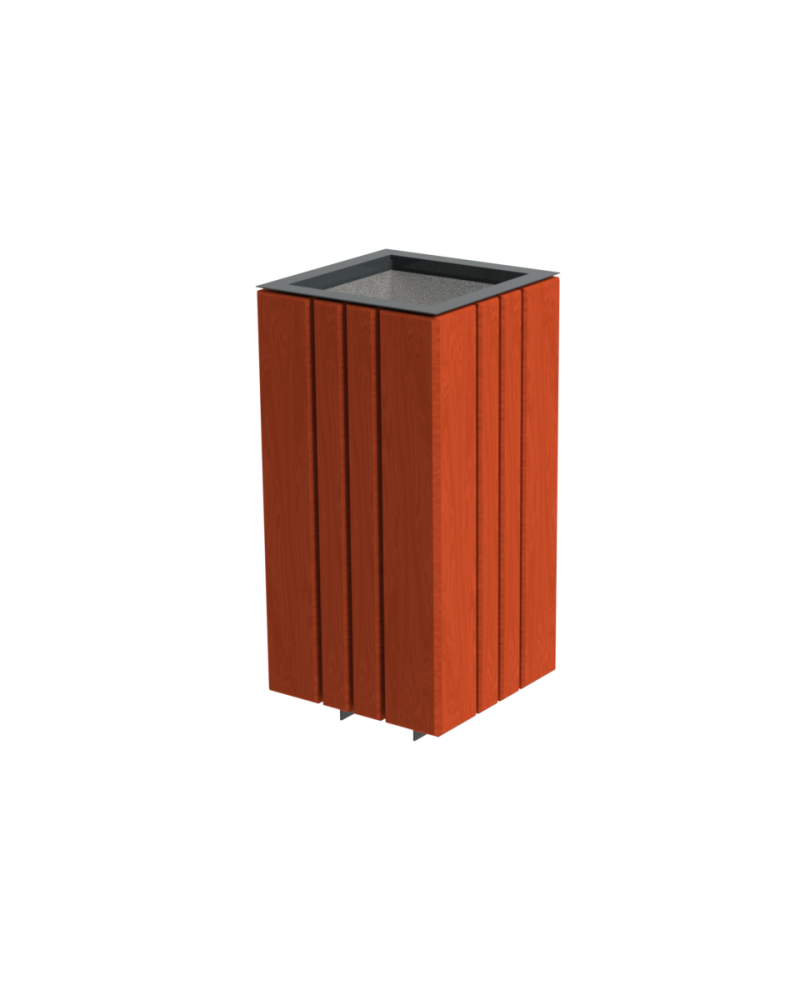 Kosz stalowo-drewniany HONEST IV, 60l