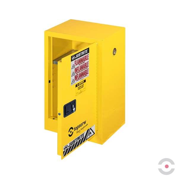 Szafa zabezpieczająca Justrite Kompaktowa 45 l, 1-drzwiowa, żółty