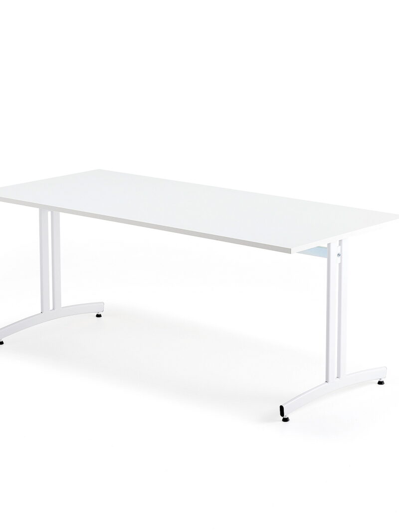 Stół do stołówki SANNA, 1800x800x720 mm, biały