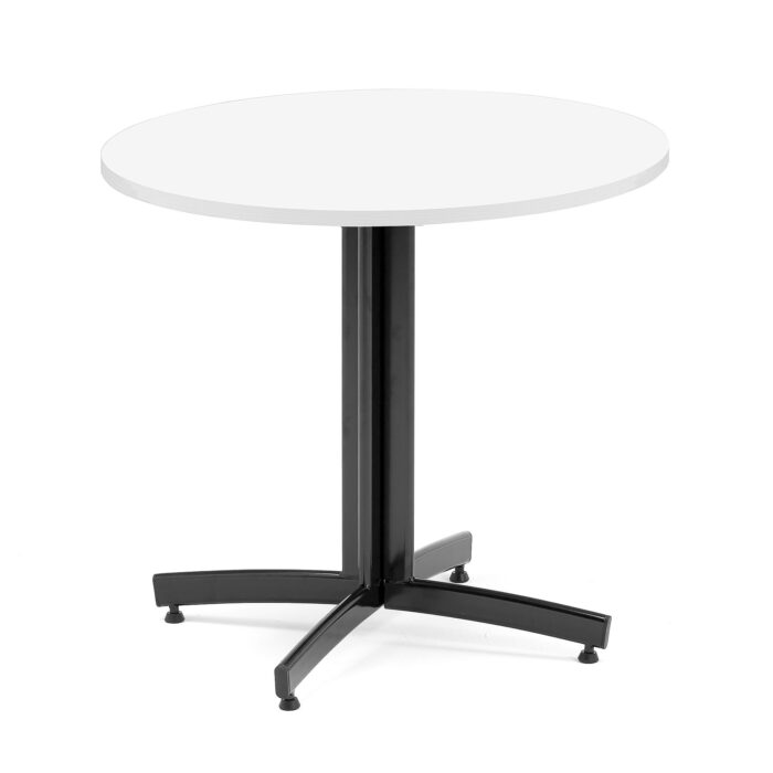 Okrągły stół do stołówki SANNA, Ø900x720 mm, czarny/biały
