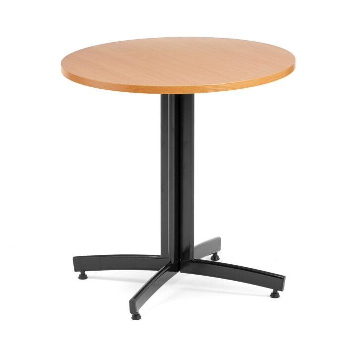 Okrągły stół do stołówki SANNA, Ø700x720 mm, czarny/buk