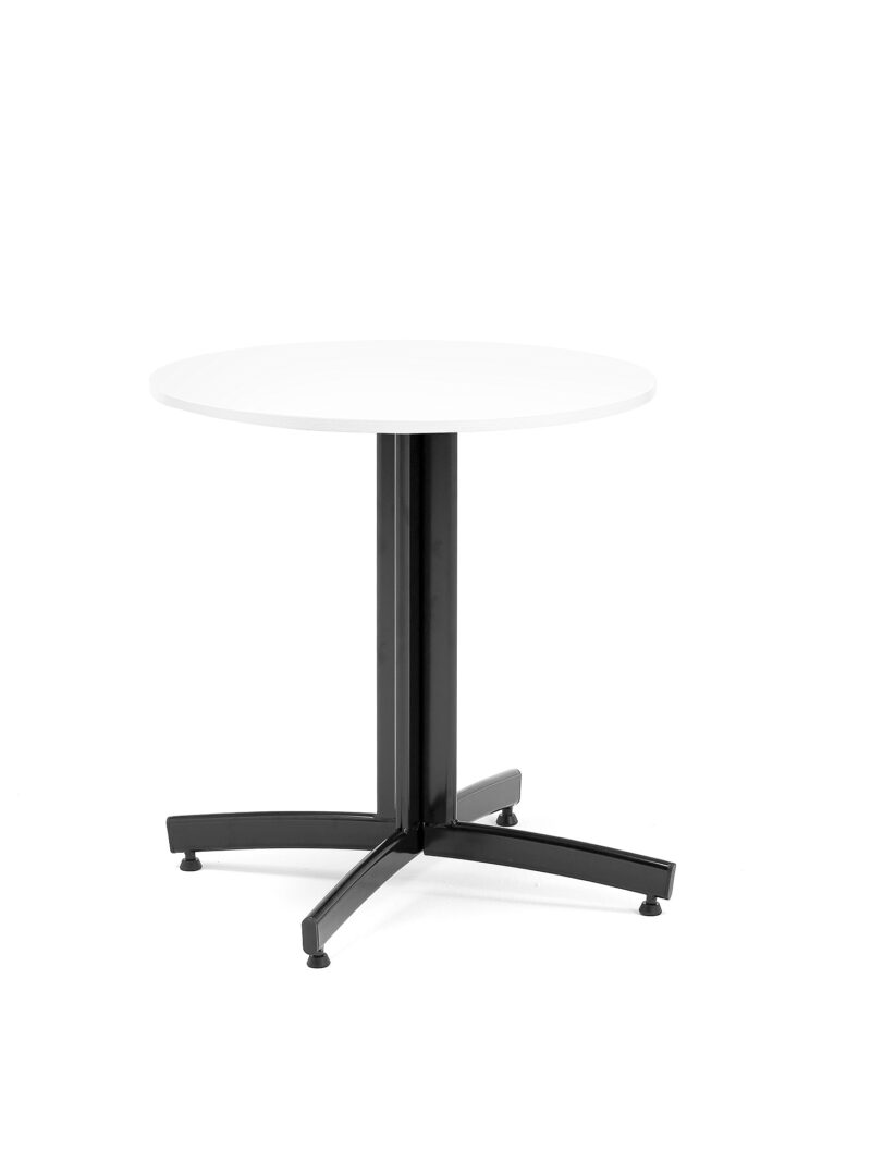 Okrągły stół do stołówki SANNA, Ø700x720 mm, czarny/biały