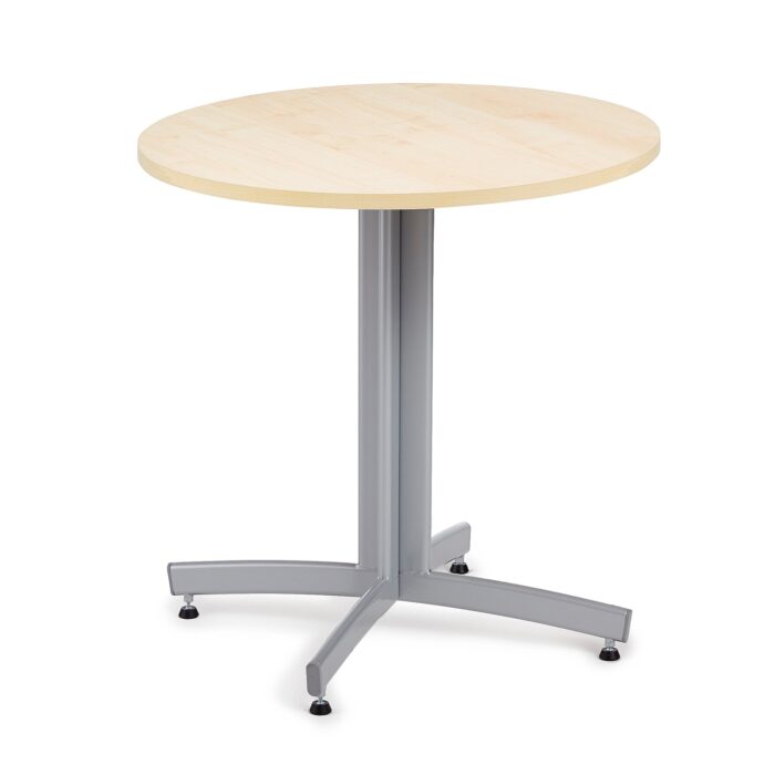 Okrągły stół do stołówki SANNA, Ø700x720 mm, srebrny/brzoza