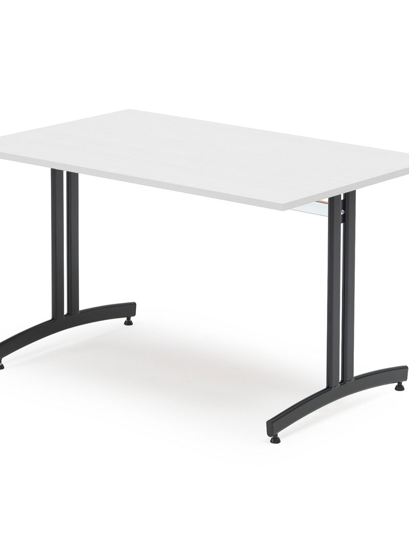 Stół do stołówki SANNA, 1200x800x720 mm, czarny/biały