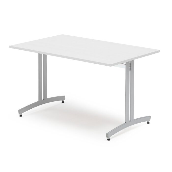 Stół do stołówki SANNA, 1200x800x720 mm, srebrny/biały