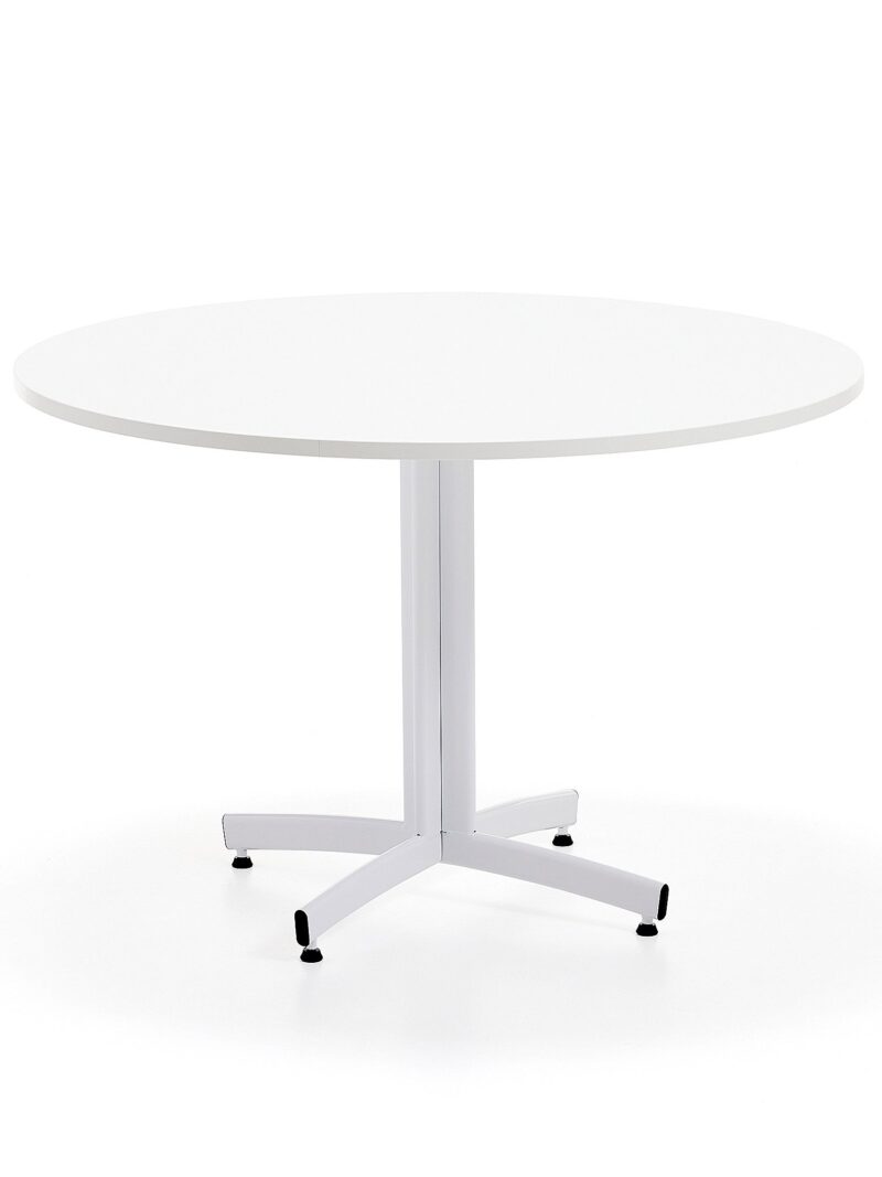 Okrągły stół do stołówki SANNA, Ø1100x720 mm, biały