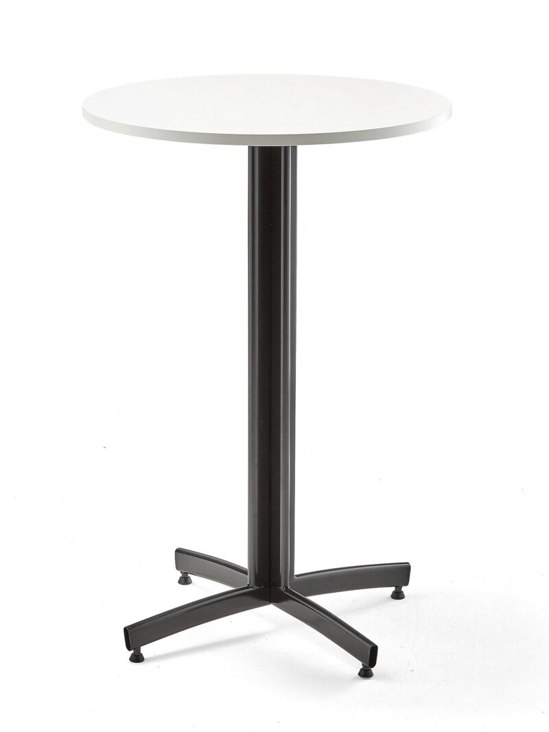 Stół barowy SANNA, Ø700x1050 mm, czarny/biały
