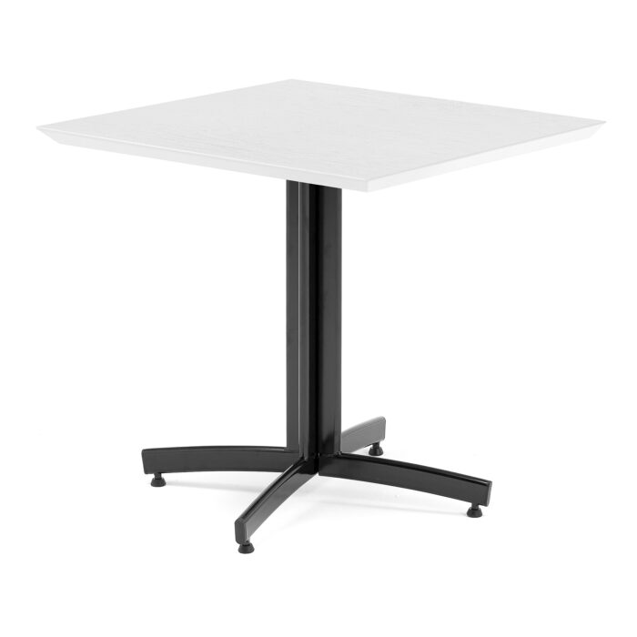 Klasyczny stół do kawiarni SANNA, 700x700x720 mm, czarny/biały