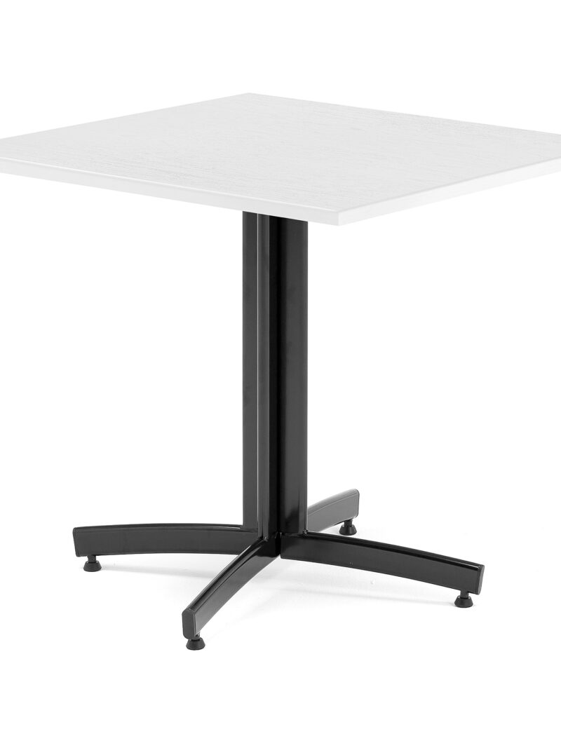 Klasyczny stół do kawiarni SANNA, 700x700x720 mm, czarny/biały