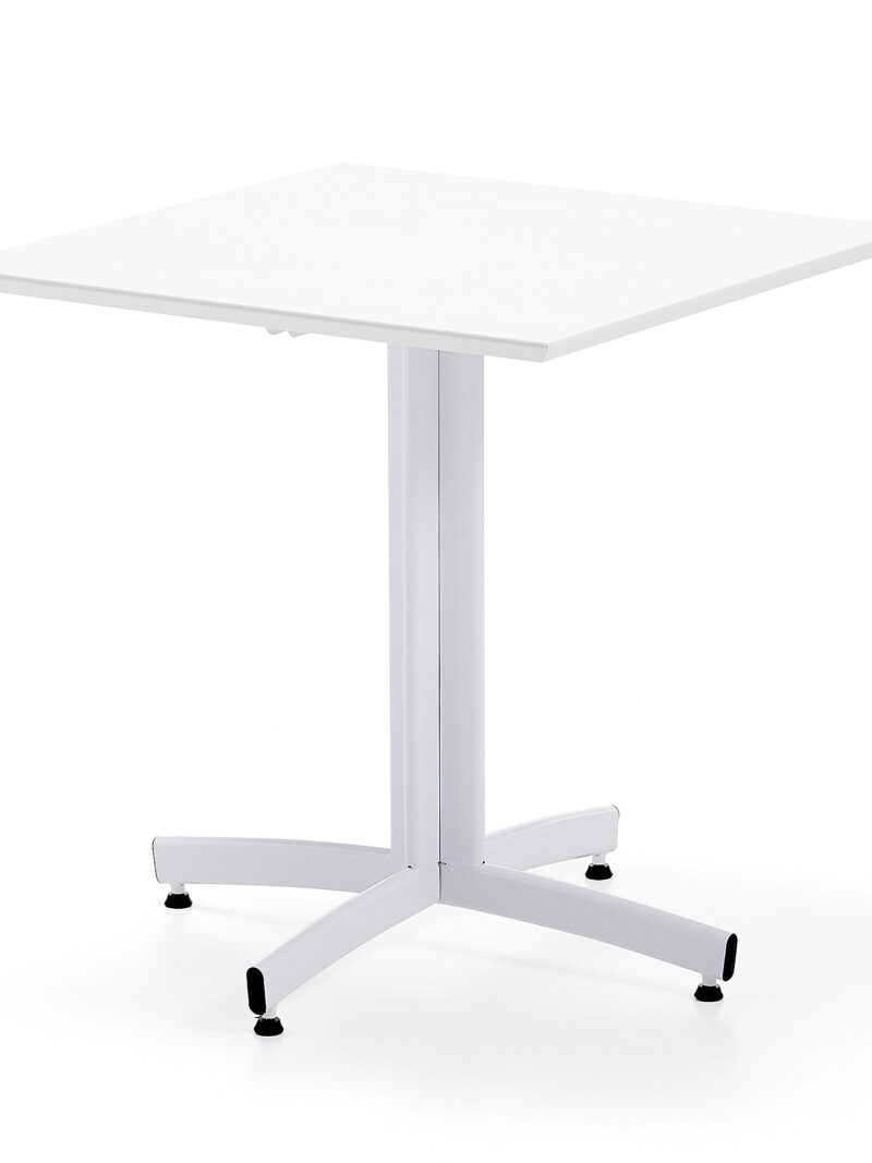 Klasyczny stół do kawiarni SANNA, 700x700x720 mm, biały