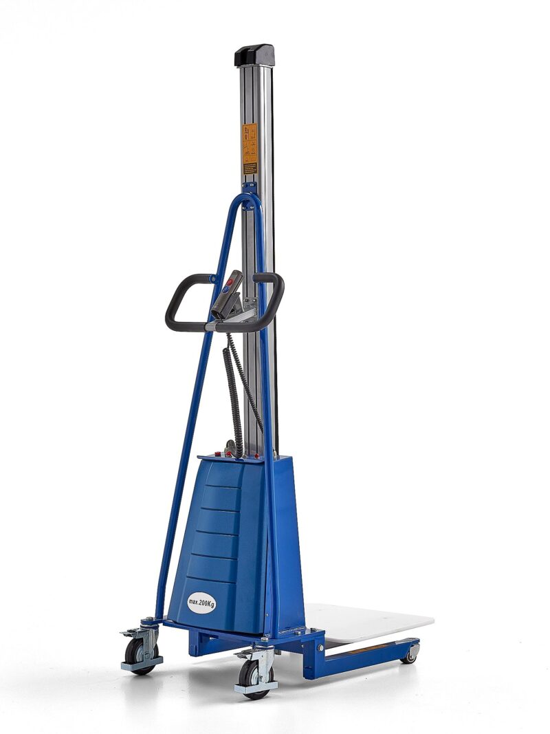 Elektryczna sztaplarka stanowiskowa LEVER, 200 kg
