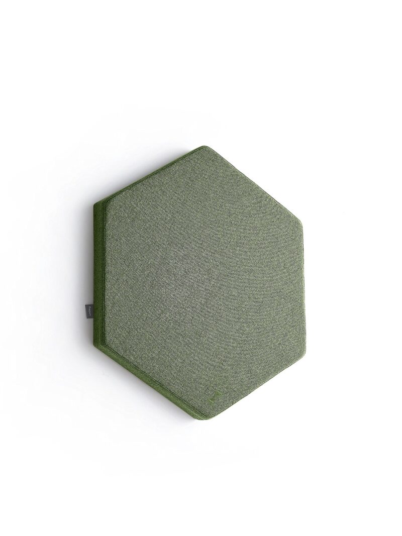 Panel akustyczny POLY, sześciokątny, 600x600x56 mm, ścienny, zielony