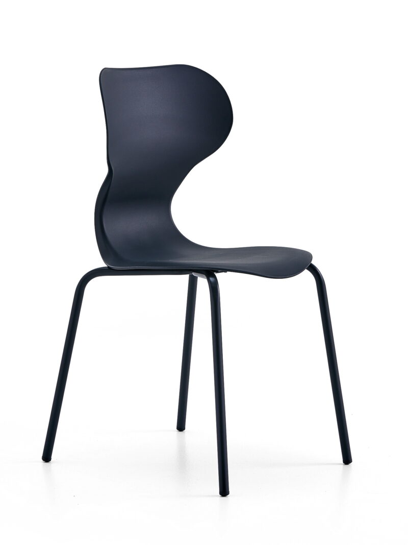 Krzesło BRIAN, 4 nogi, antracyt/czarny