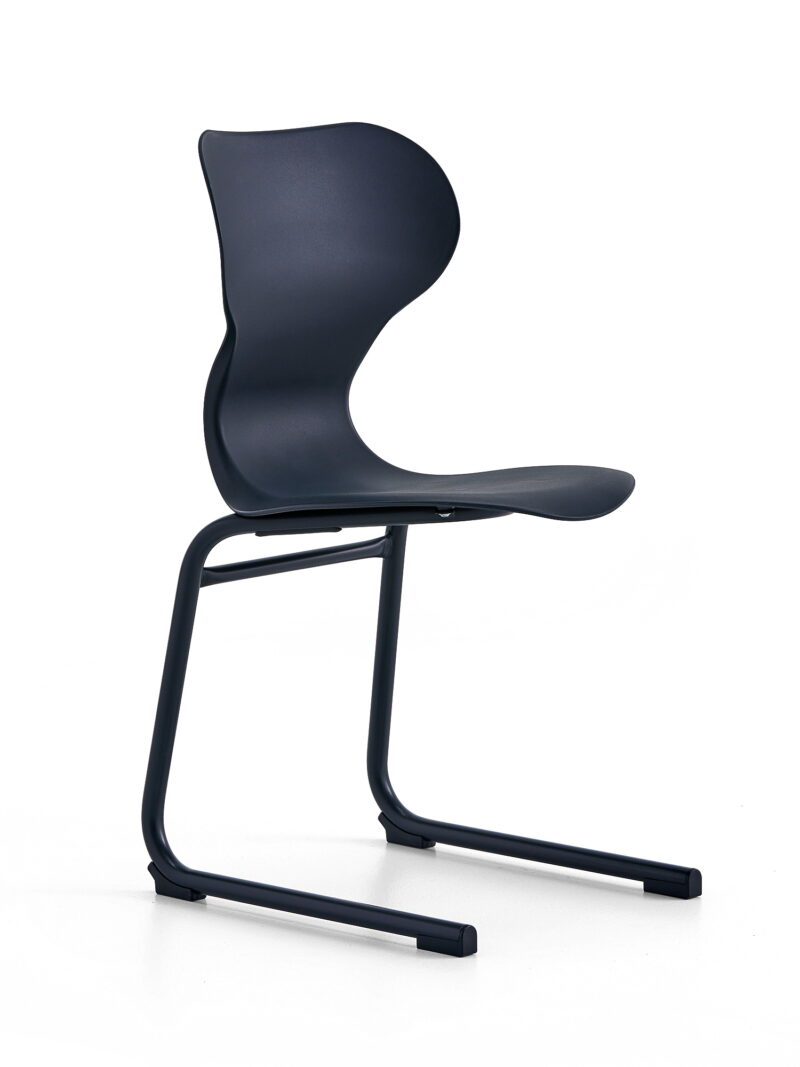 Krzesło BRIAN, płozy, antracyt/czarny