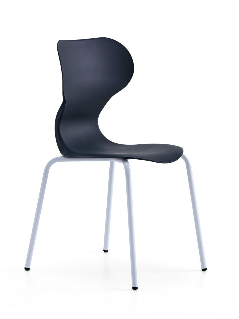 Krzesło BRIAN, 4 nogi, biały/czarny