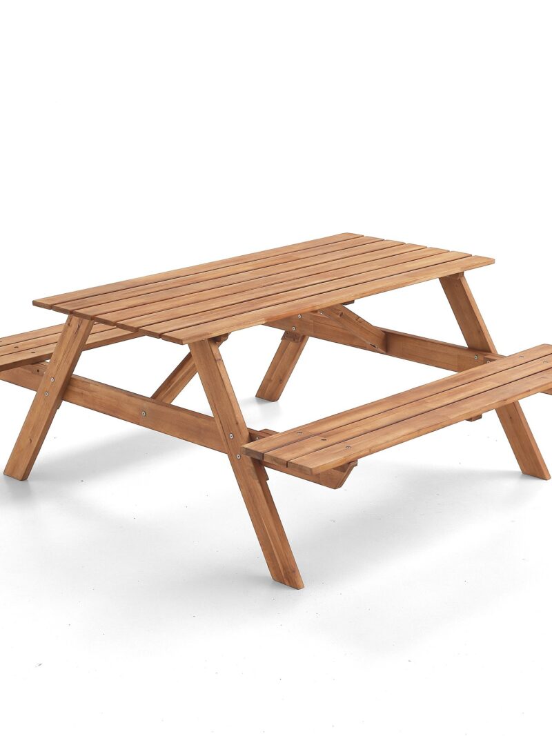 Stół piknikowy z ławkami CAMP, 1800 mm, brązowy