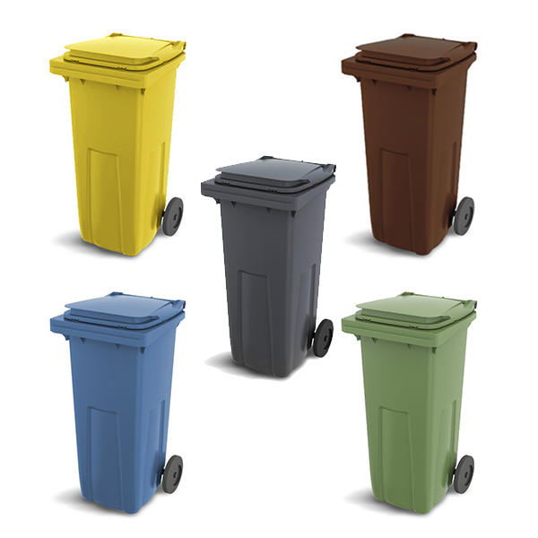 Plastikowe pojemniki 120l na odpady segregowane Contenur kosz