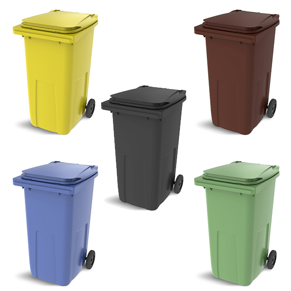 Plastikowe pojemniki 240l na odpady segregowane Contenur kosz