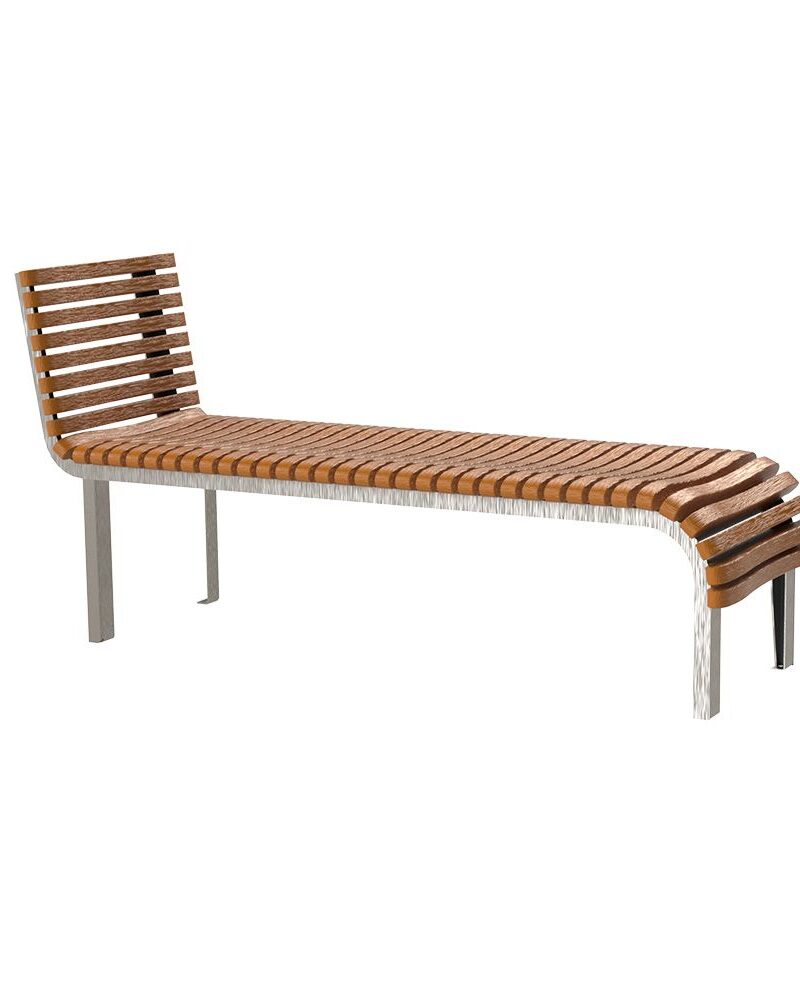 Leżak miejski MODERN INOX