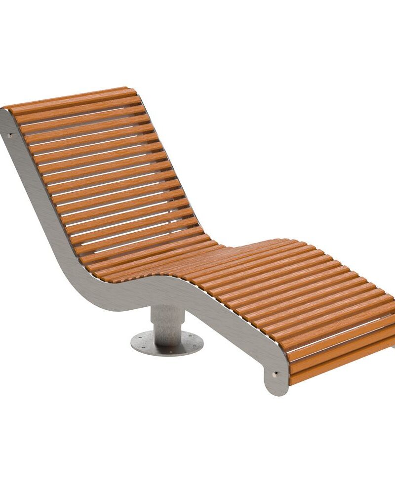 Leżak miejski PRESTIGE obrotowy INOX