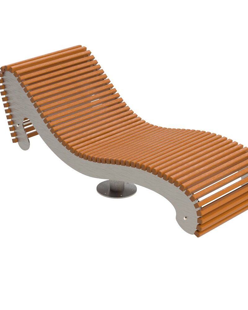 Leżak miejski SOFT obrotowy INOX