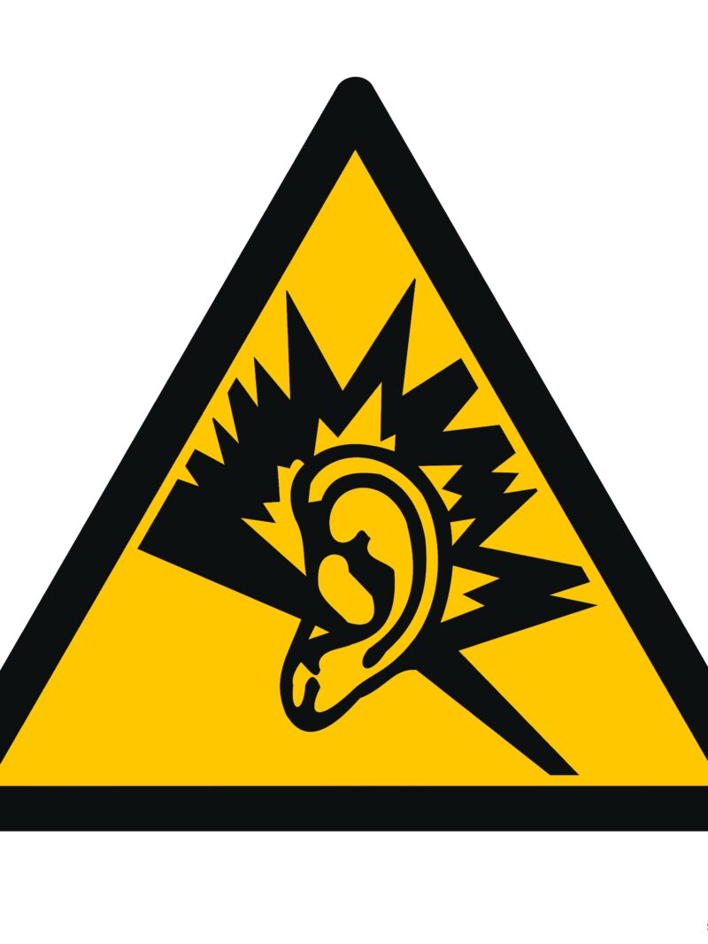 GE002 Ostrzeżenie przed silnym hałasem -  12 naklejek