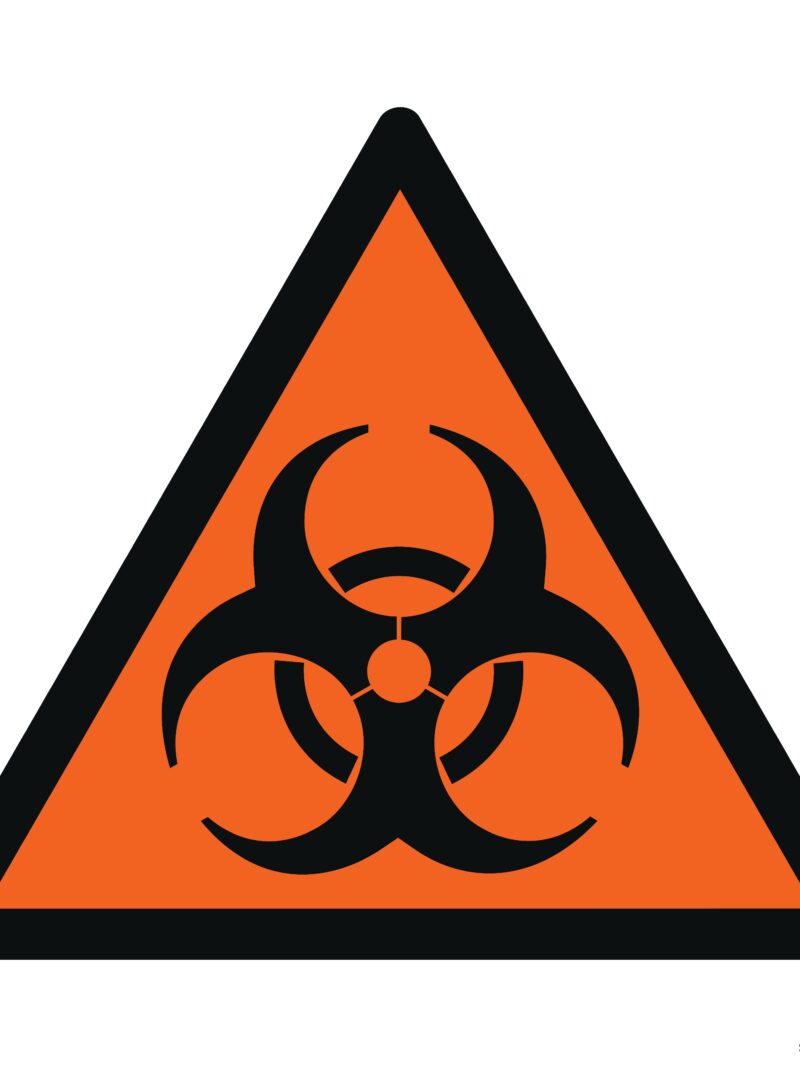 GE011 Ostrzeżenie przed zagrożeniem biologicznym -  12 naklejek