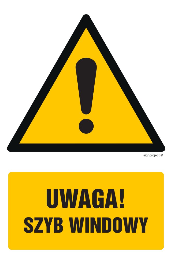 GF003 Uwaga - szyb dźwigu -  9 naklejek