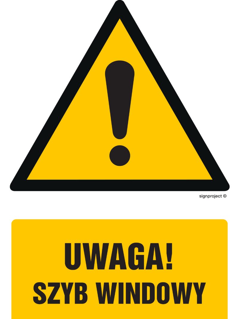 GF003 Uwaga - szyb dźwigu -  9 naklejek
