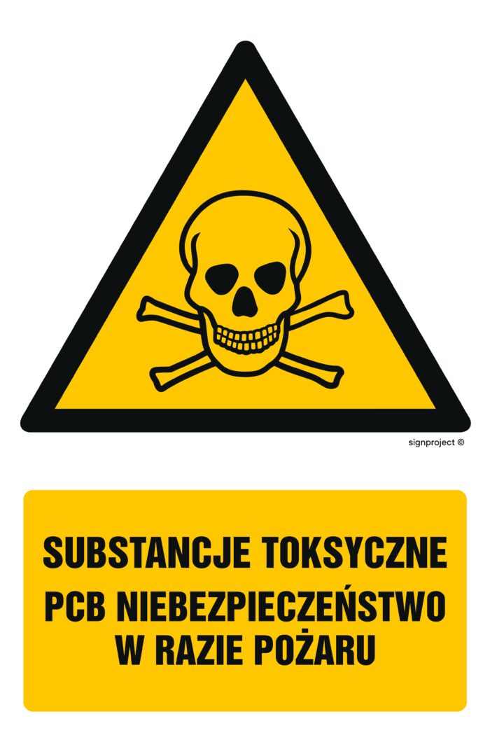GF008 Substancje toksyczne. Niebezpieczeństwo w razie pożaru -  9 naklejek