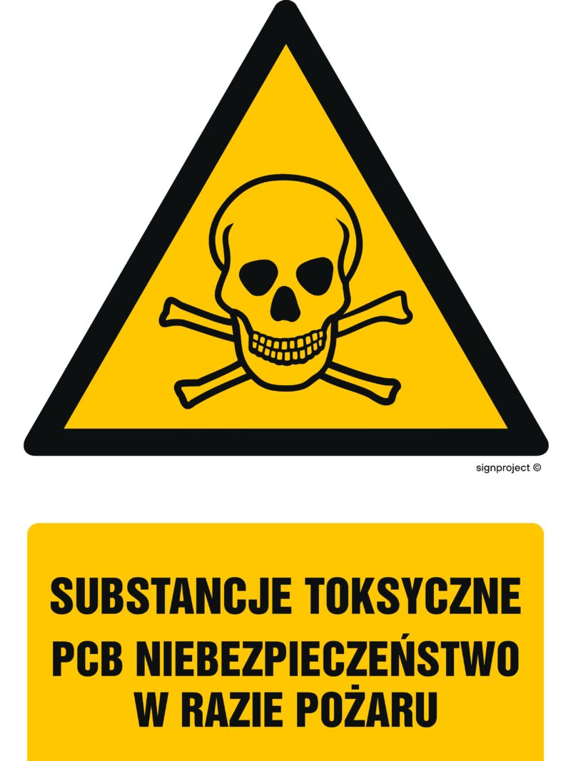 GF008 Substancje toksyczne. Niebezpieczeństwo w razie pożaru -  9 naklejek