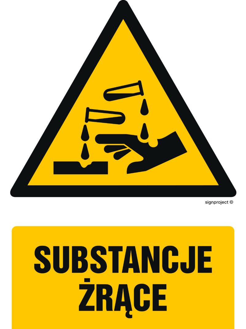 GF009 Substancje żrące -  9 naklejek