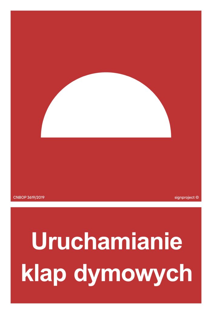BB002 Uruchamianie klap dymowych -  9 naklejek
