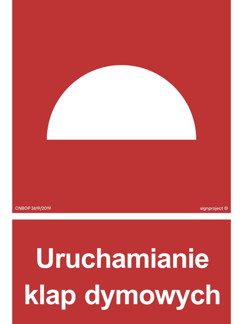 BB002 Uruchamianie klap dymowych -  9 naklejek