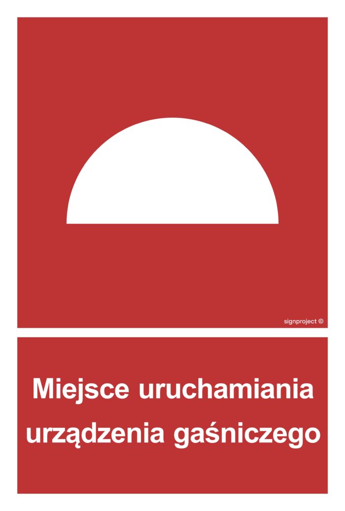 BB003 Miejsce uruchamiania urządzenia gaśniczego -  9 naklejek