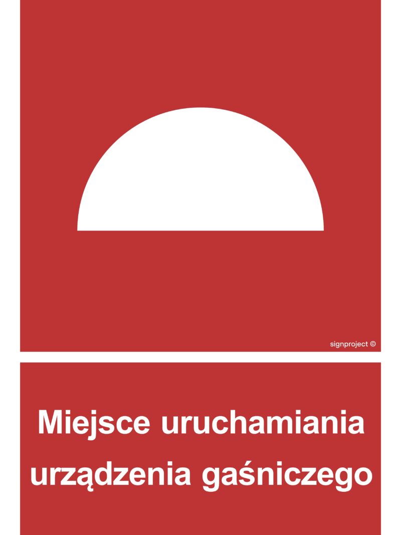 BB003 Miejsce uruchamiania urządzenia gaśniczego -  9 naklejek