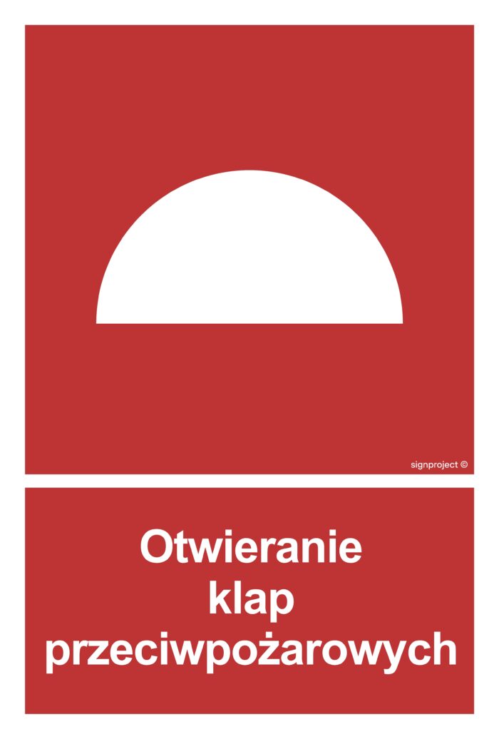 BB010 Otwieranie klap przeciwpożarowych -  9 naklejek