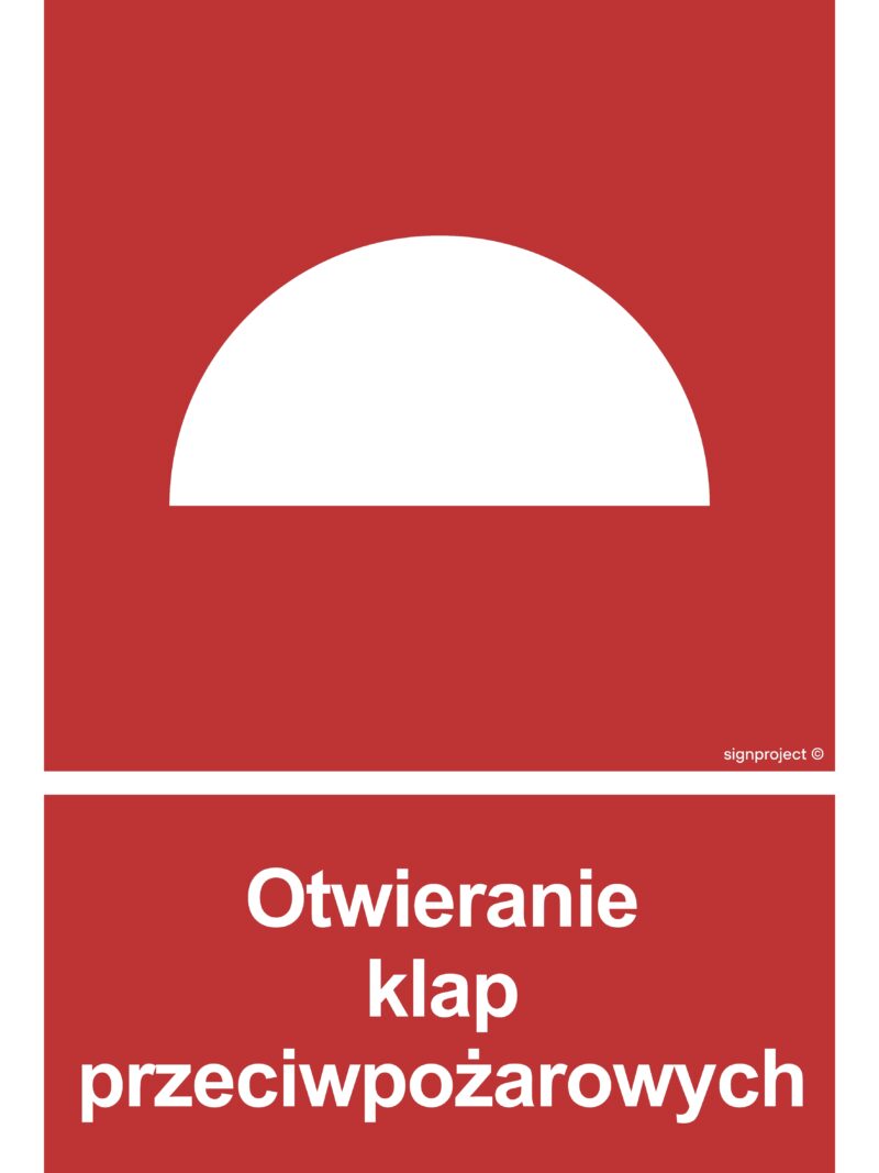 BB010 Otwieranie klap przeciwpożarowych -  9 naklejek