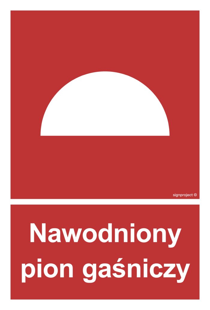 BC046 Nawodniony pion gaśniczy -  9 naklejek