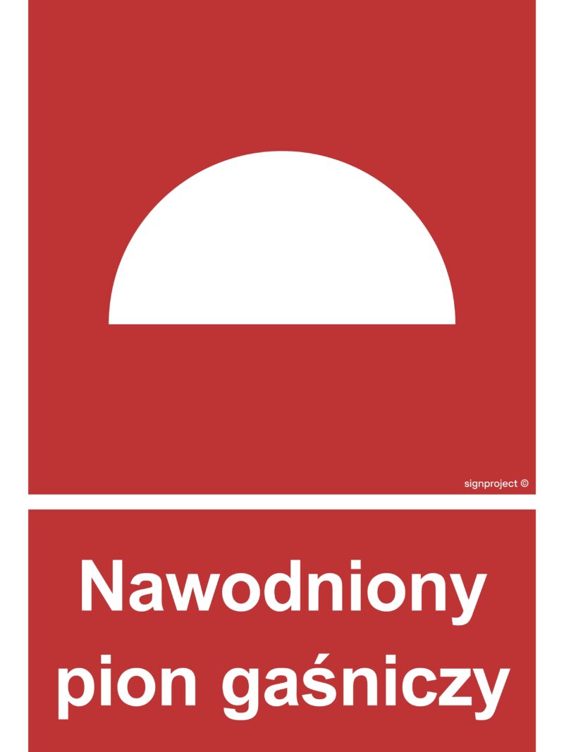 BC046 Nawodniony pion gaśniczy -  9 naklejek