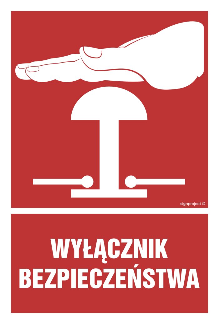 BC142 Wyłącznik bezpieczeństwa -  9 naklejek