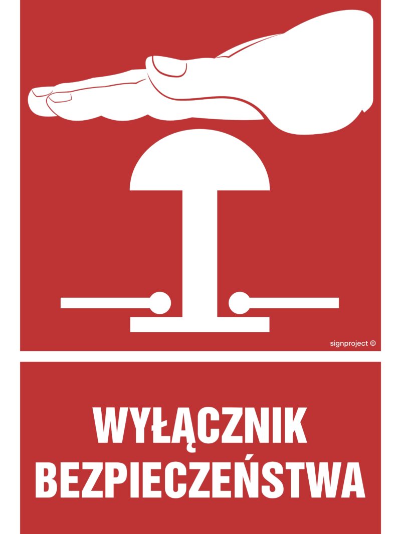 BC142 Wyłącznik bezpieczeństwa -  9 naklejek