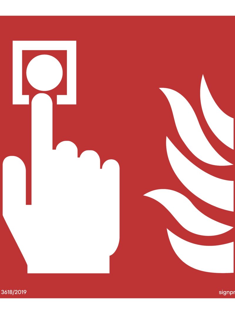 BF005 Alarm pożarowy znak